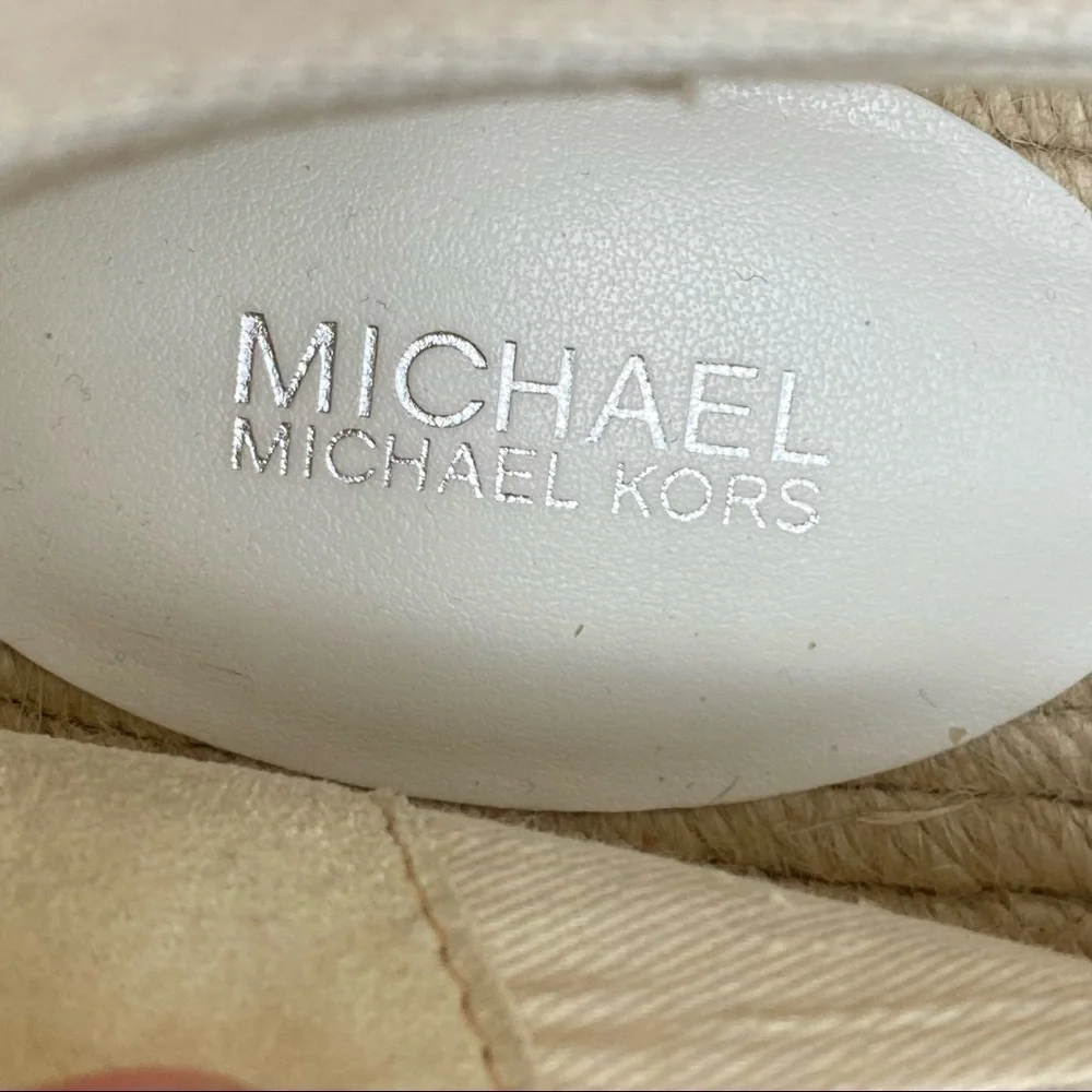 Michael Kors Zada Small Weave‎ Canvas Slip On Espadrille Size 6 Women